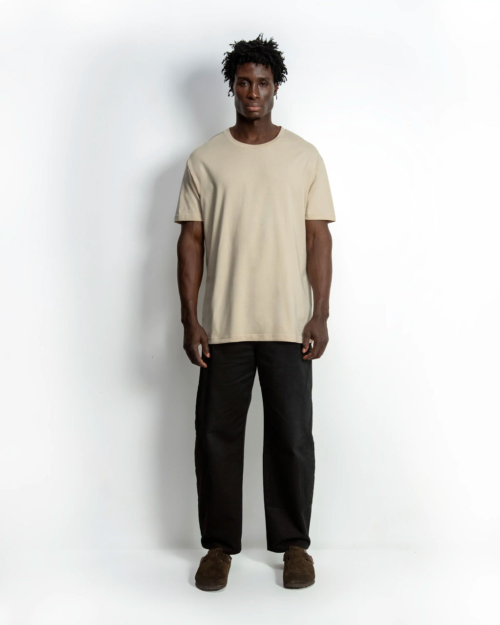 Men's Cotton Tee Regular Fit - Beige