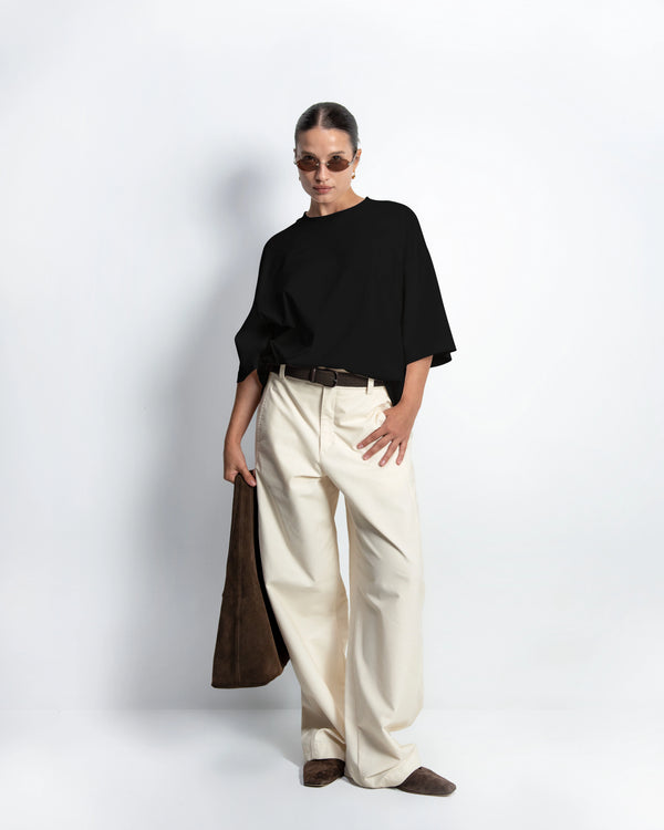 Women's  Cotton Tee Relaxed Midweight - Black
