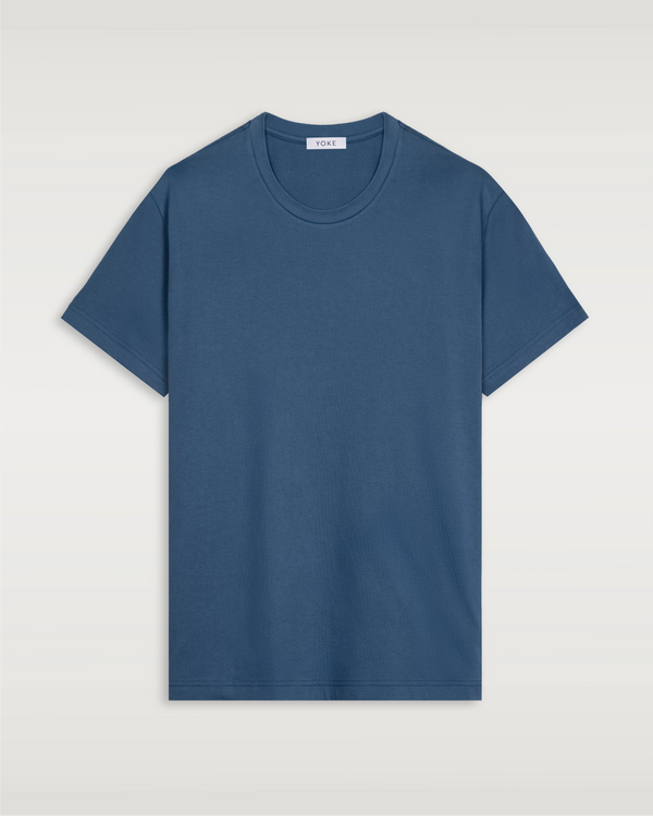 Men's Cotton Tee Regular Fit - Dark Cement Blue
