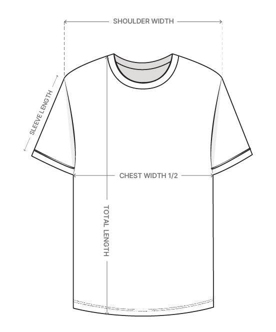 Regular Fit T-Shirt measurement diagram