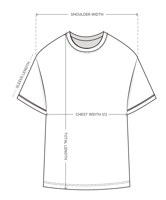 Relaxed T-Shirt measurement diagram